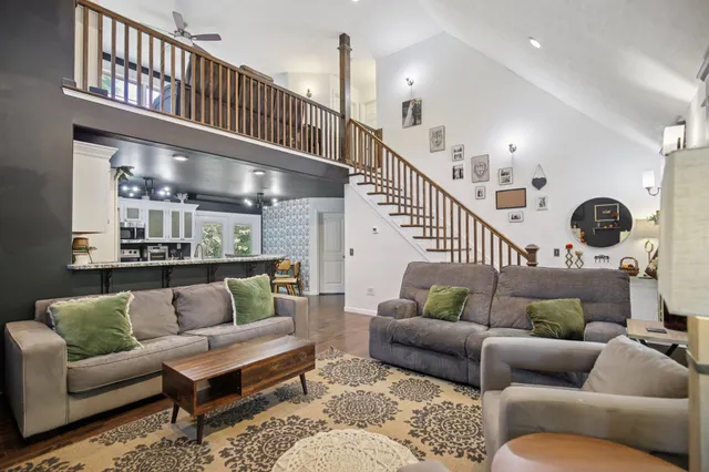 a car parked in a garage