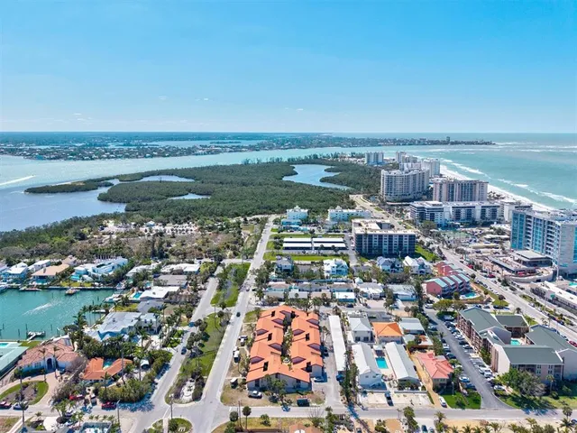 an aerial view of multiple house