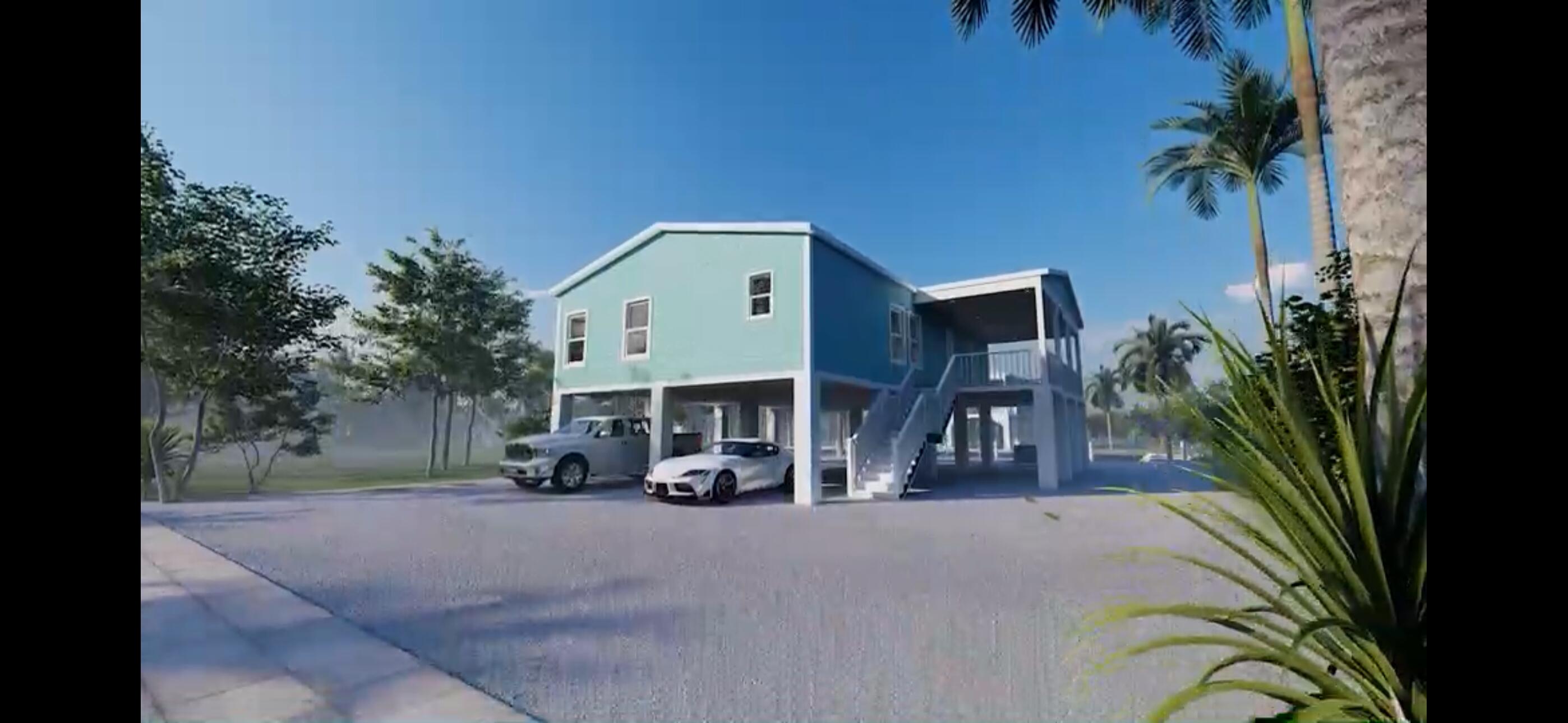 a car parked in front of a house