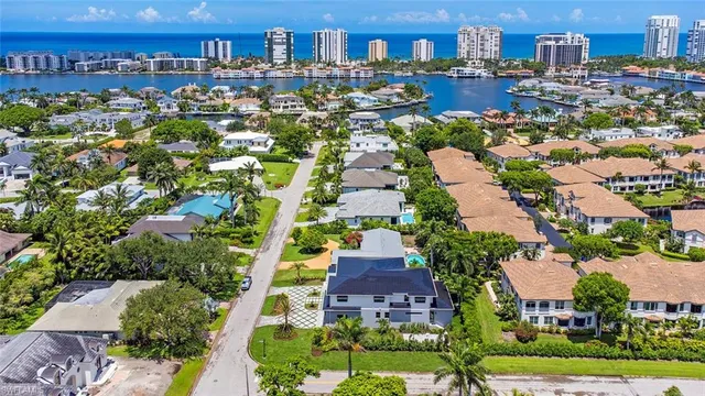 an aerial view of a city