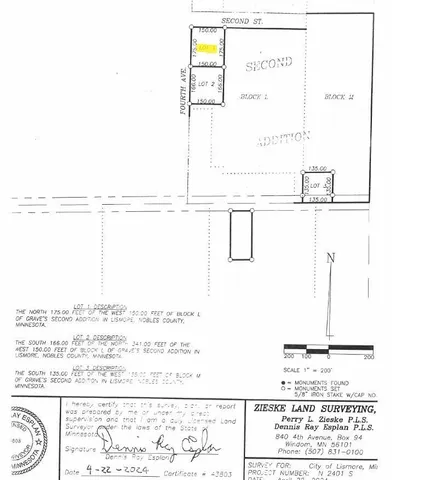 $12,000 | Tbd South 4th Avenue, Lismore, MN 56155