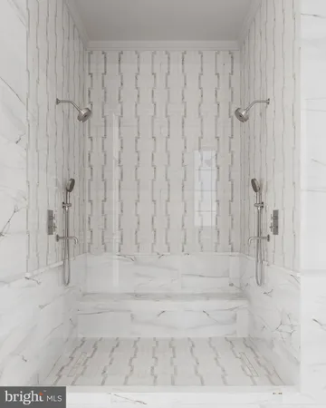 a view of a bathroom with shower