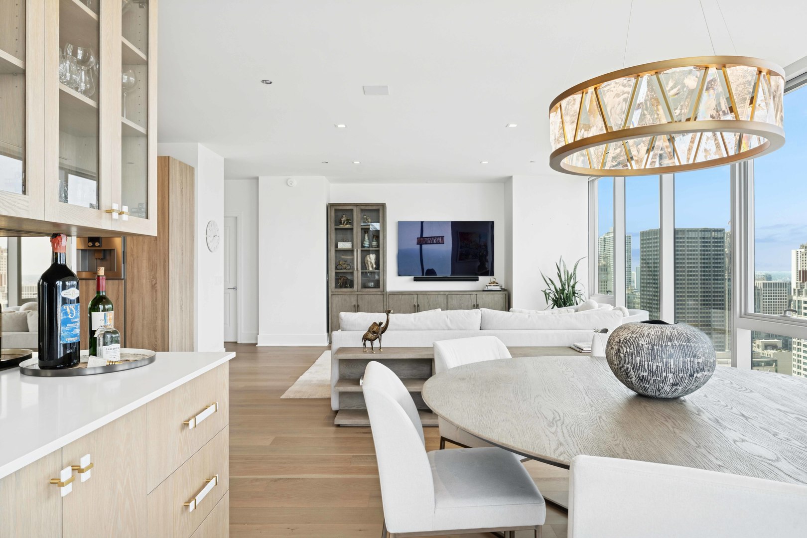 363 East Wacker Drive, Unit 2606 Chicago, IL 60601 - Photo 24 of 68 a living room with furniture and a large window