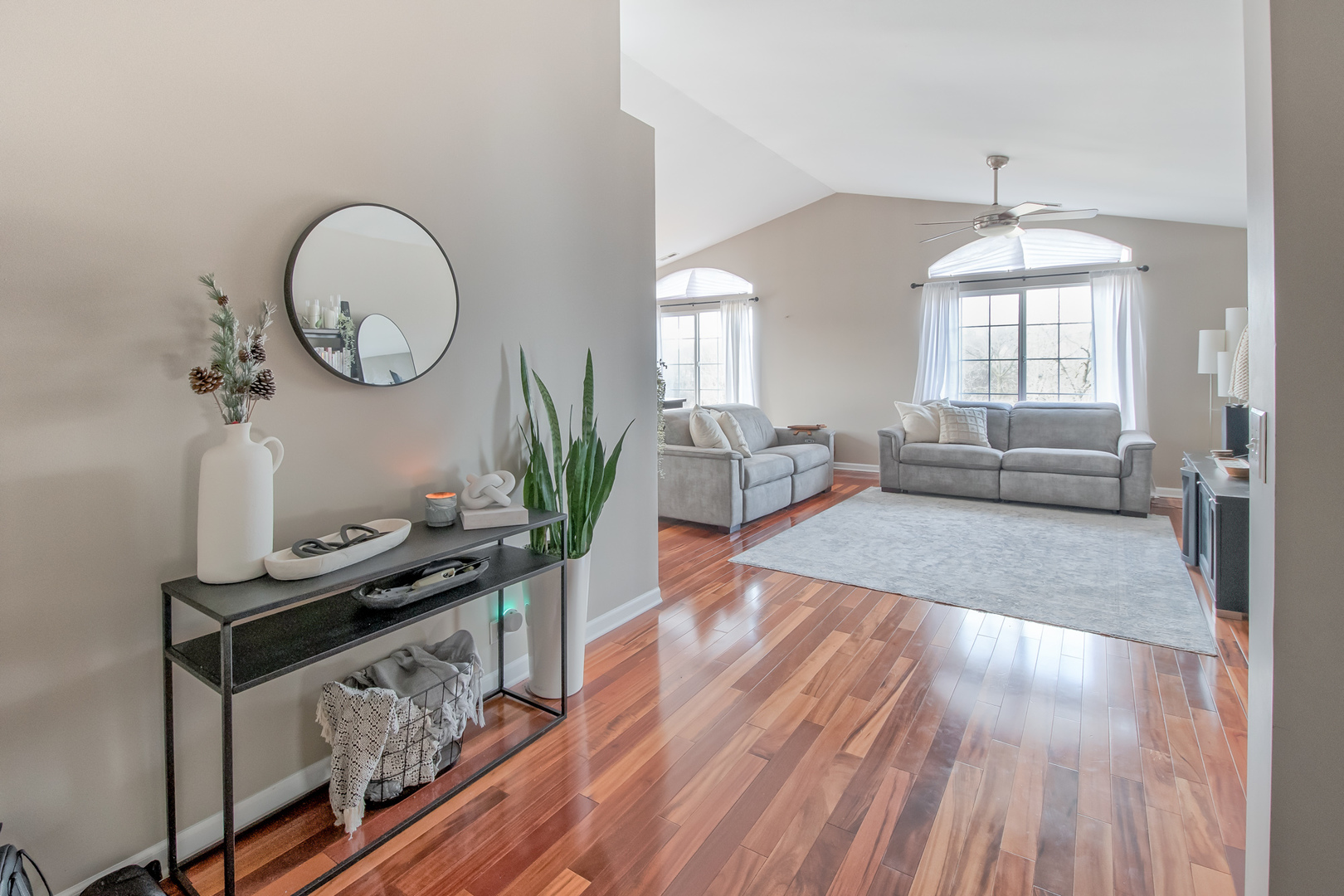 2305 Summerlin Drive Aurora, IL 60503 - Photo 7 of 22 a living room with furniture a dining table and wooden floor