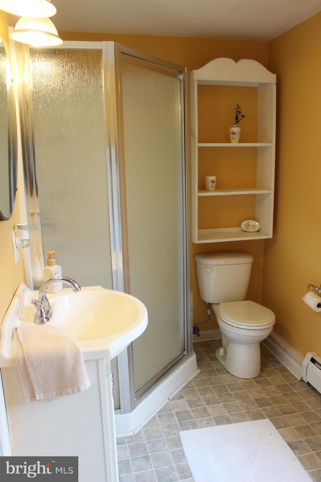 73 Drift Way Earleville, MD 21919 - Photo 20 of 33 a bathroom with a toilet a sink and mirror