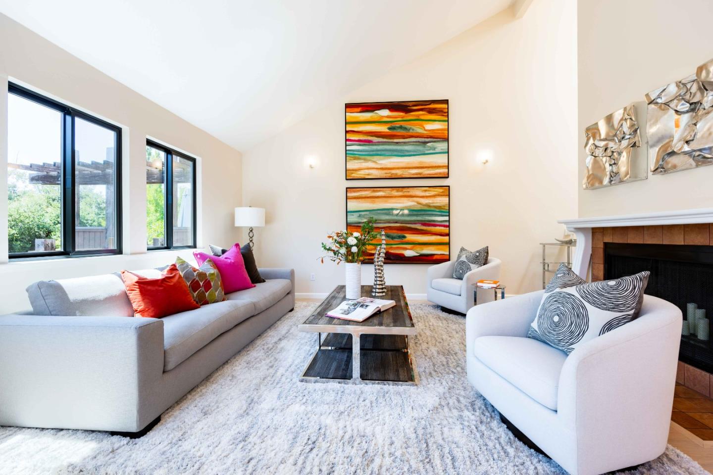 1655 Grant Road Mountain View, CA 94040 - Photo 4 of 24 a living room with furniture and a large window