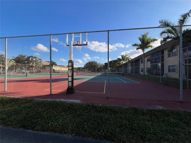 a bathroom with a glass door