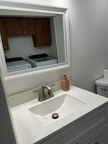 a close view of sink and tap