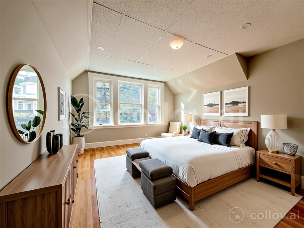 91 Alvarado Avenue, Unit 8 Worcester, MA 01604 - Photo 23 of 26 a bedroom with a large bed and a large window