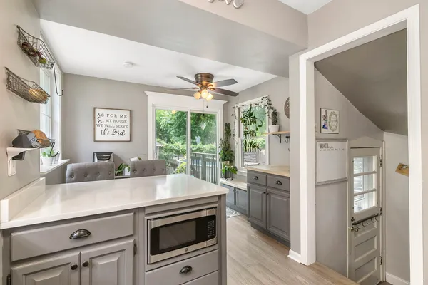 a kitchen with a stove and a sink