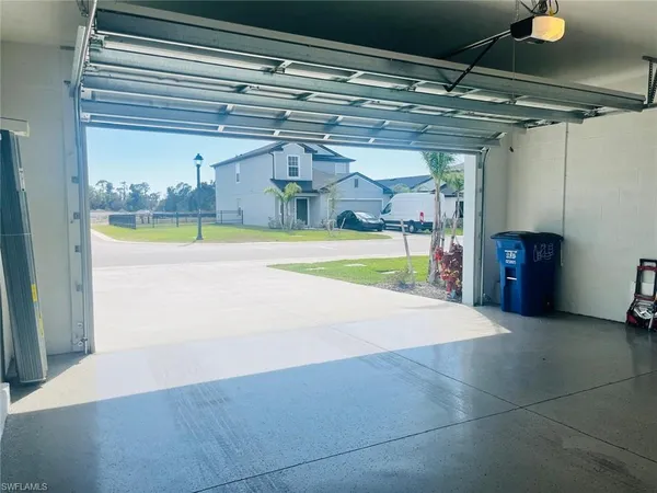 a view of a bathtub in a room