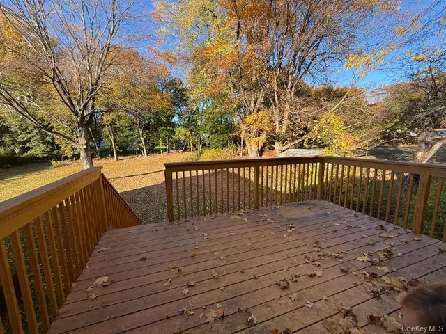 a view of deck and wooden floor
