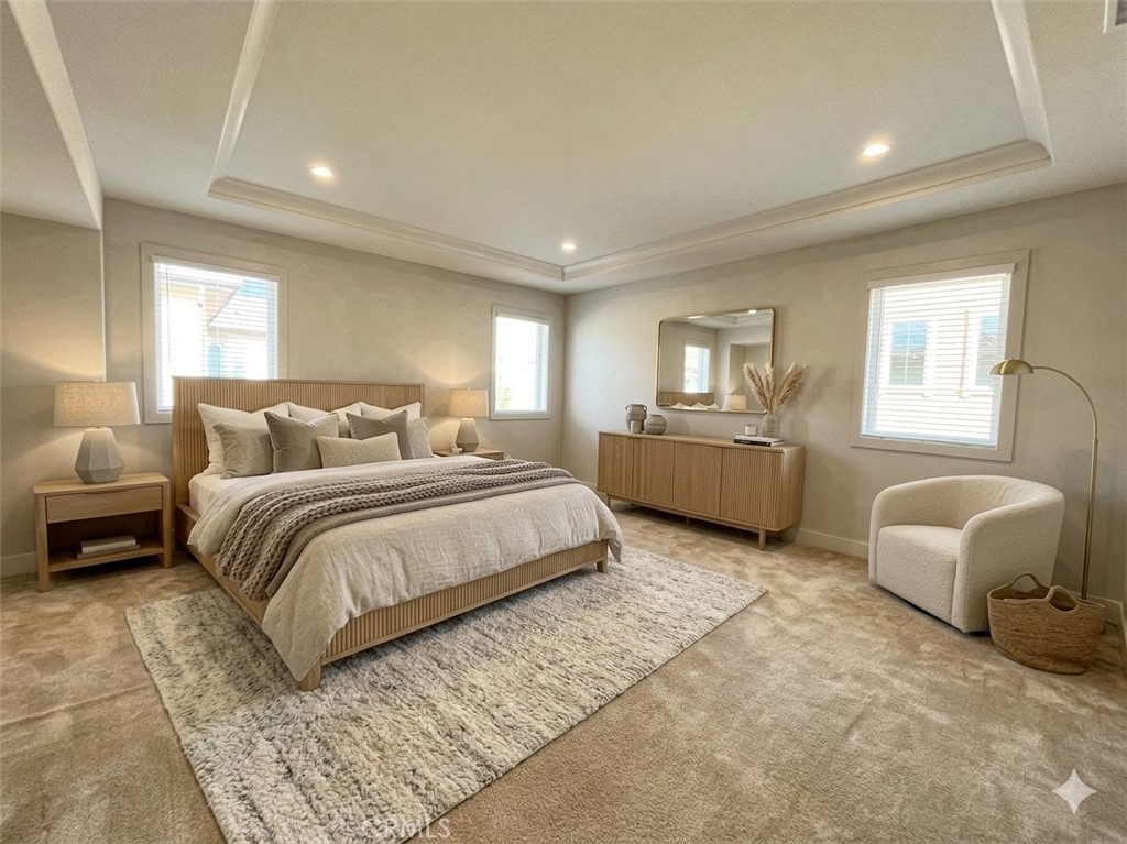 12040 Estrella Place Porter Ranch, CA 91326 - Photo 8 of 32 a spacious bedroom with a bed and window