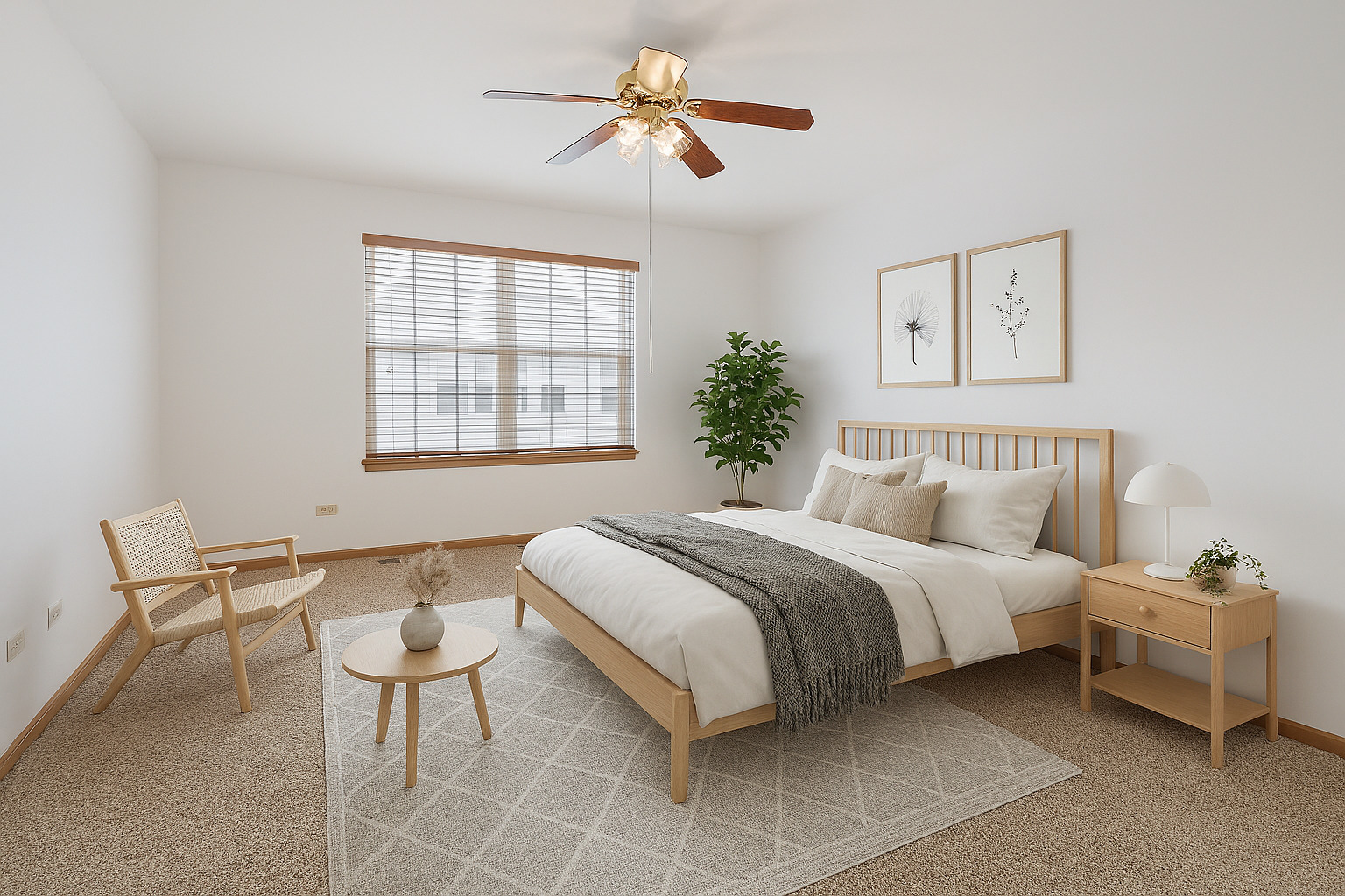 1529 Keystone Court Elgin, IL 60120 - Photo 11 of 22 a spacious bedroom with a bed and a chandelier