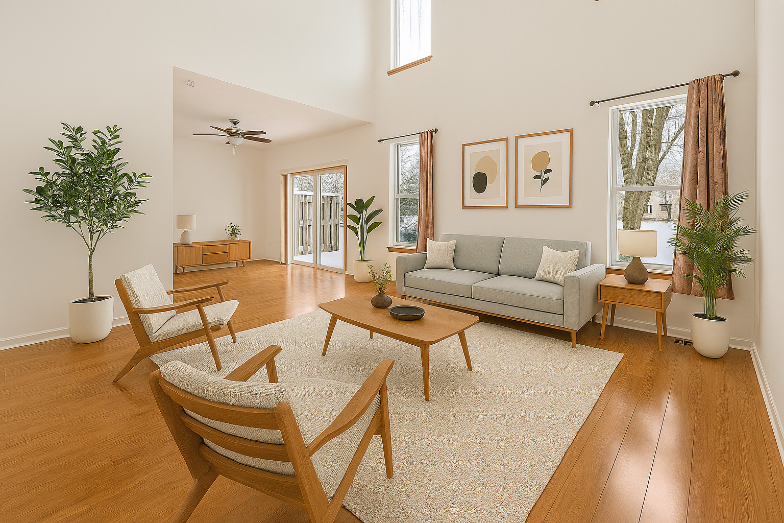 1529 Keystone Court Elgin, IL 60120 - Photo 3 of 22 a living room with furniture and a potted plant