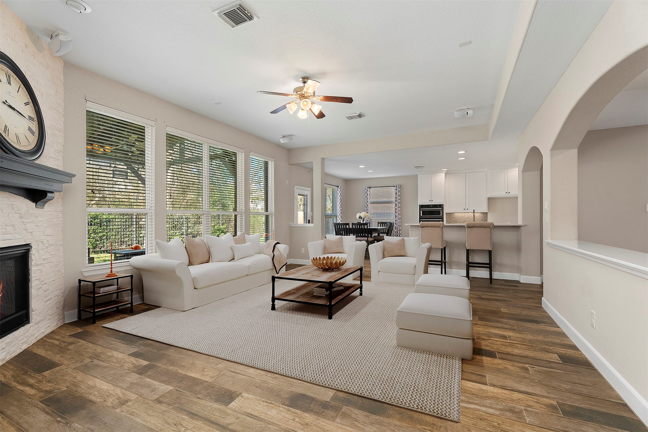 6326 Cash Oaks Drive Spring, TX 77379 - Photo 13 of 49 The heart of the home is large, open concept and drenched in sunlight. Image is virtually staged.