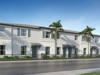 a front view of residential houses