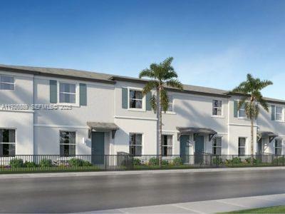 a front view of residential houses