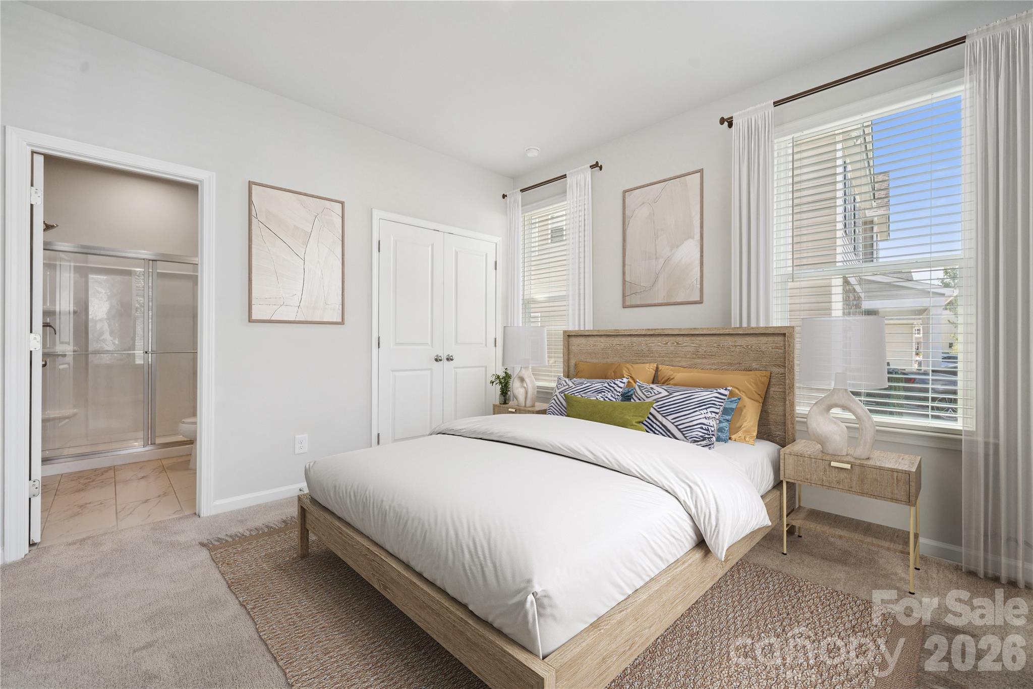 416 Alameda Way Matthews, NC 28104 - Photo 13 of 36 a bedroom with a bed and a window