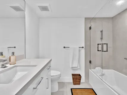 a bedroom with a bed and furniture