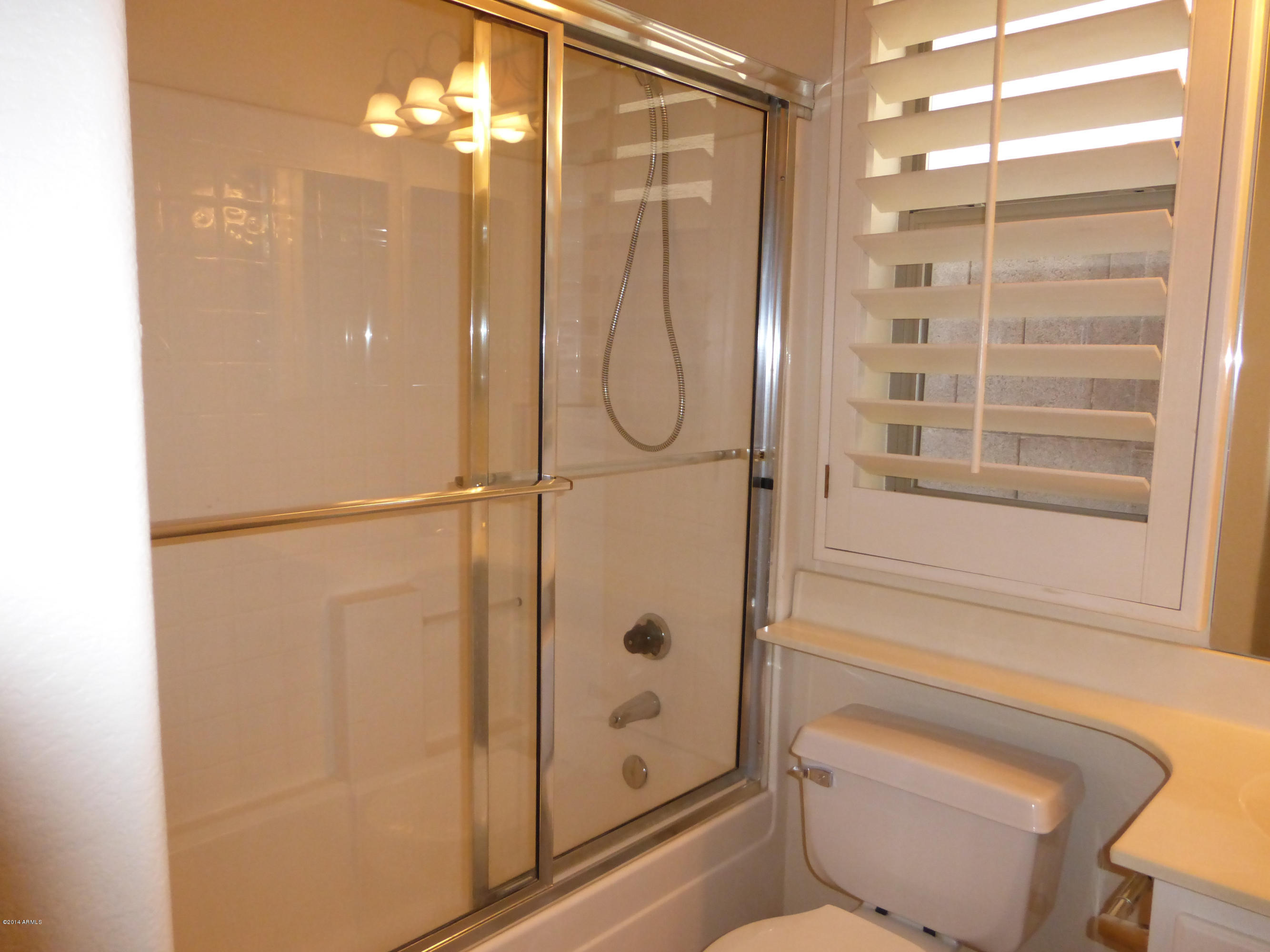3927 East Agave Road Phoenix, AZ 85044 - Photo 8 of 21 a bathroom with a shower and a toilet