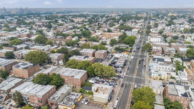 an aerial view of a city