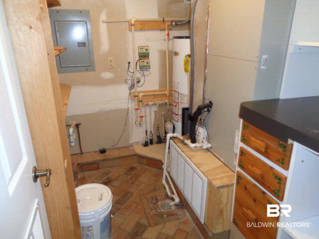 28202 Vargo Lane Elberta, AL 36530 - Photo 24 of 45 8 x 6. Brick floor. 40 gallon hot water heater. Electric-circuit breakers. Built-in cabinet with drawers.