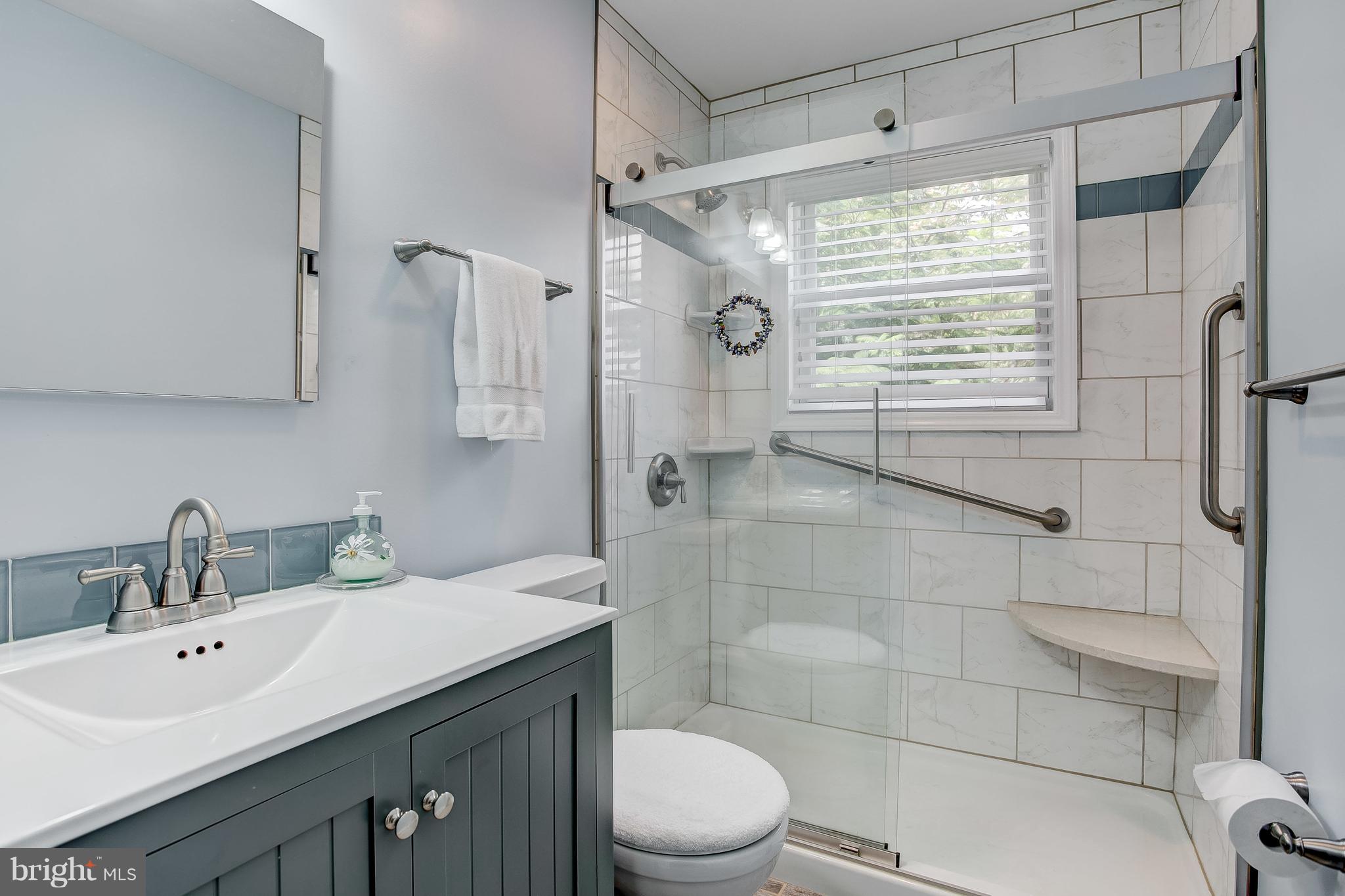 332 Timber Grove Road Reisterstown, MD 21136 - Photo 14 of 23 a bathroom with a sink a toilet and shower