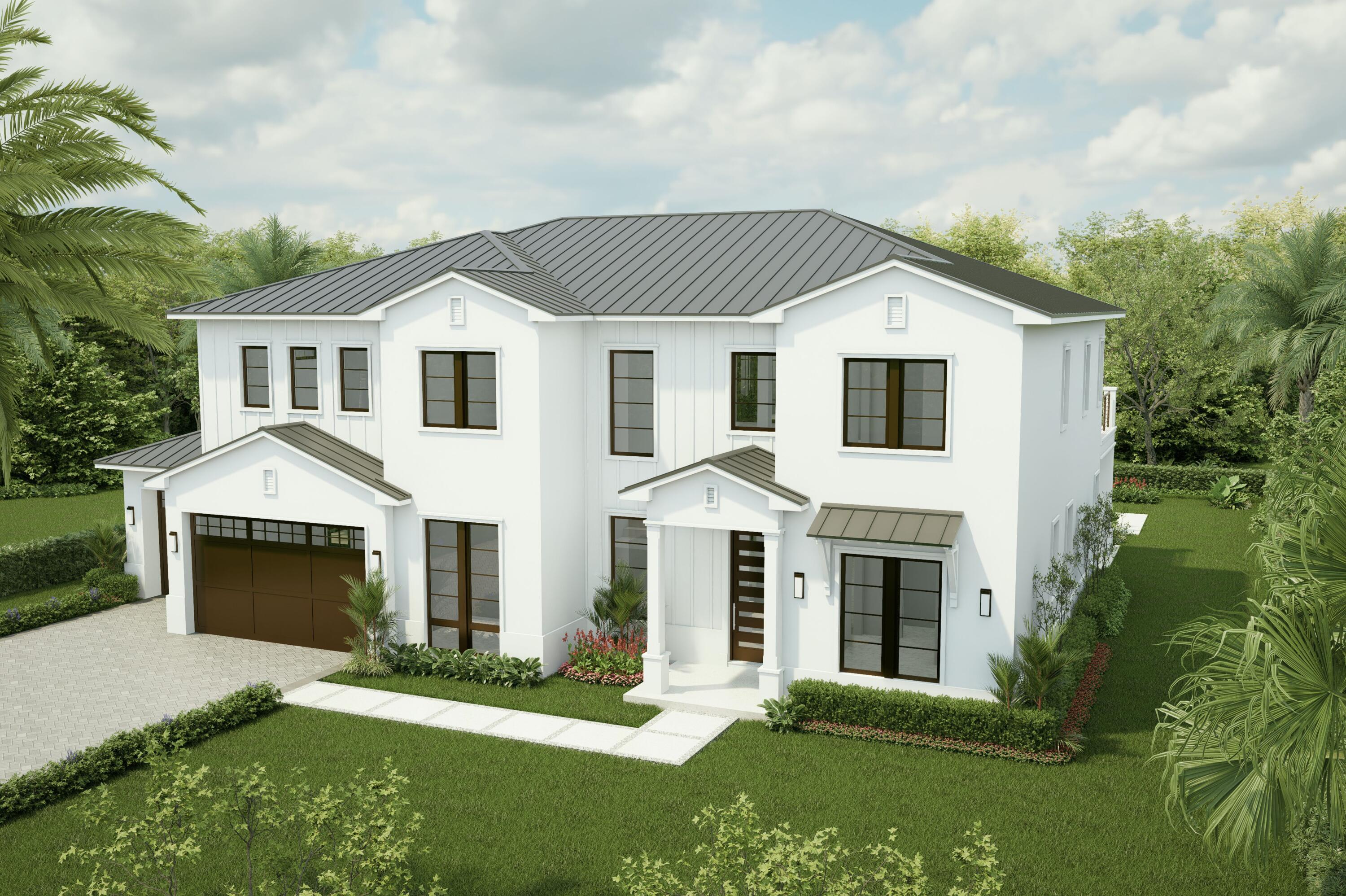 1225 Aryana Way Delray Beach, FL 33445 - Photo 2 of 15 a front view of a house with a garden