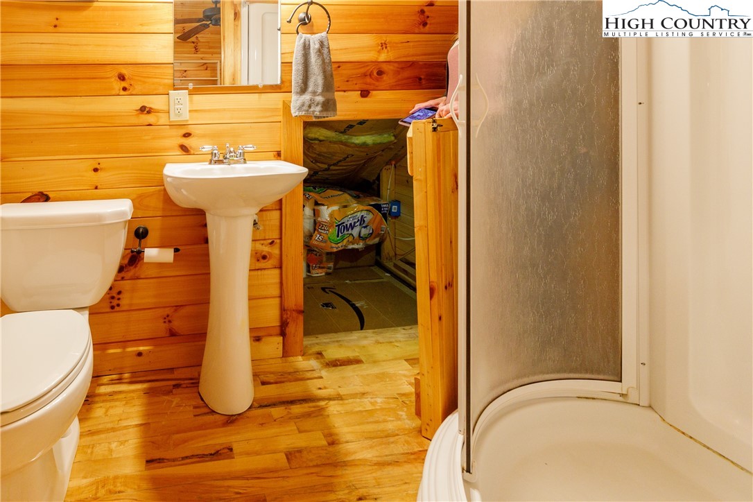 185 Marc Street Boone, NC 28607 - Photo 16 of 30 a bathroom with a sink and a mirror