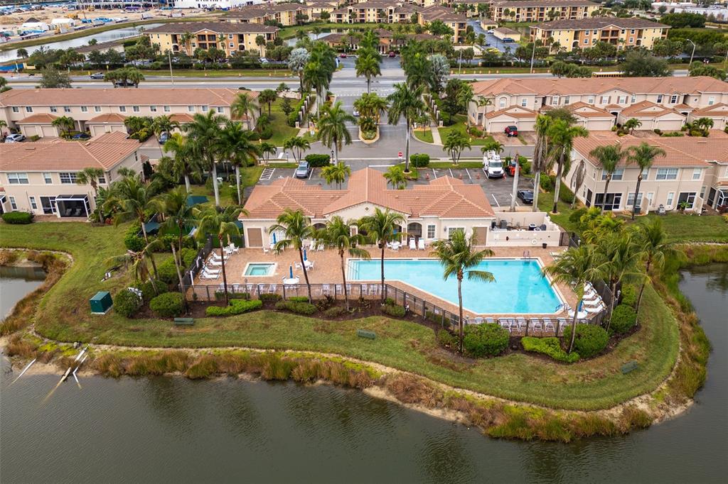 3956 Cherrybrook Loop Fort Myers, FL 33966 - Photo 41 of 44 an aerial view of residential houses with outdoor space and lake view