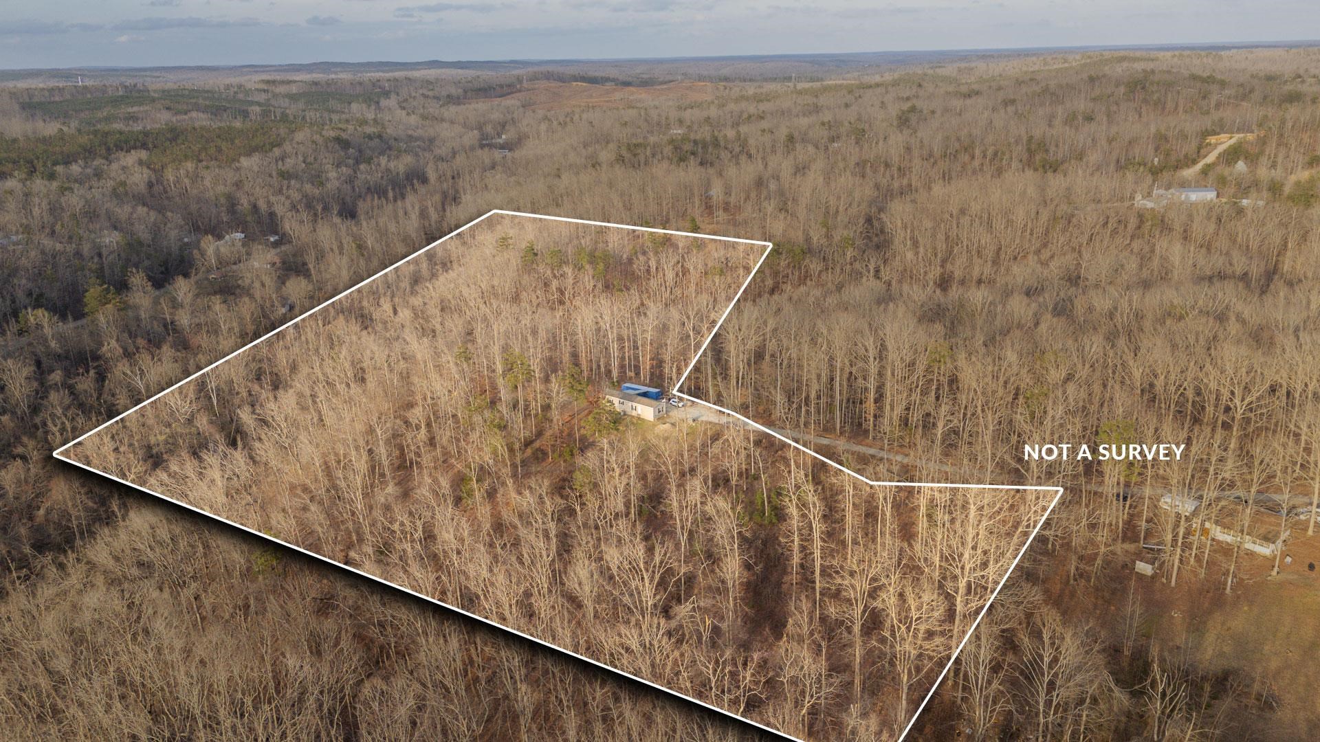 125 Elam Way Savannah, TN 38372 - Photo 12 of 36 Aerial view of property's location with a forest and property parcel outlined