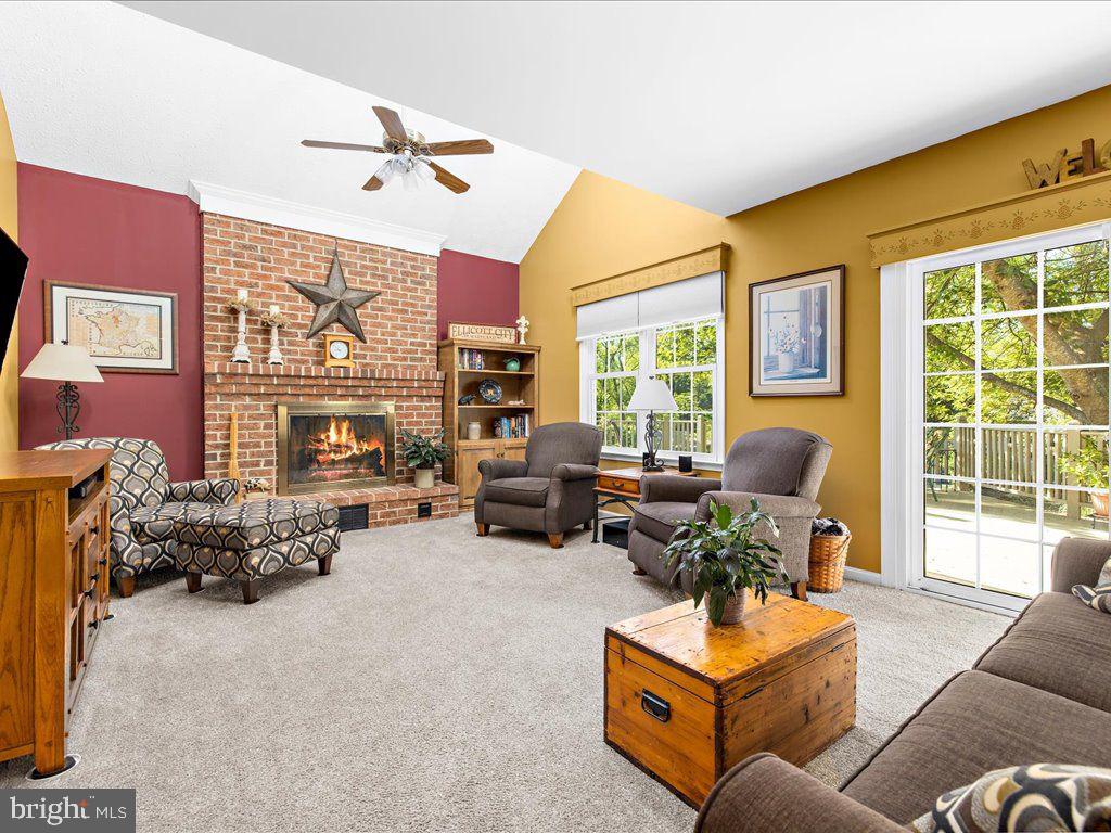 4561 Doncaster Drive Ellicott City, MD 21043 - Photo 16 of 30 Family Room w/ Skylights and Fireplace