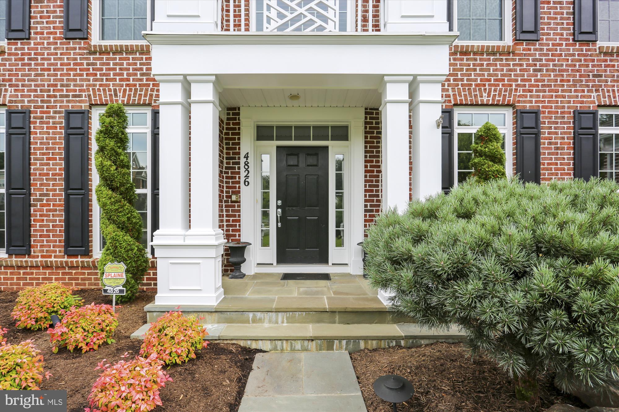 Covered front door entry