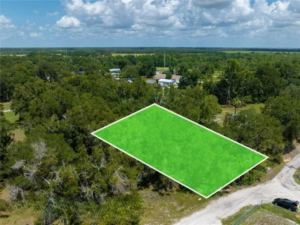 a green field with lots of green space in the back