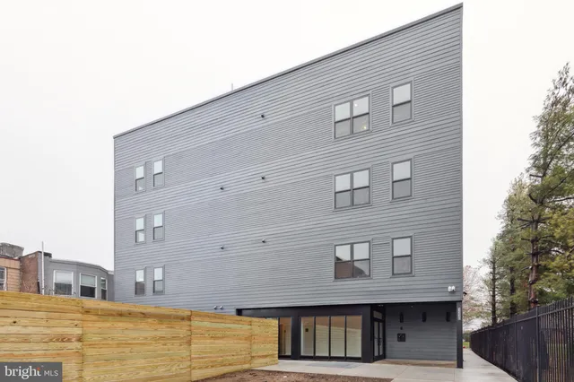 a front view of a building