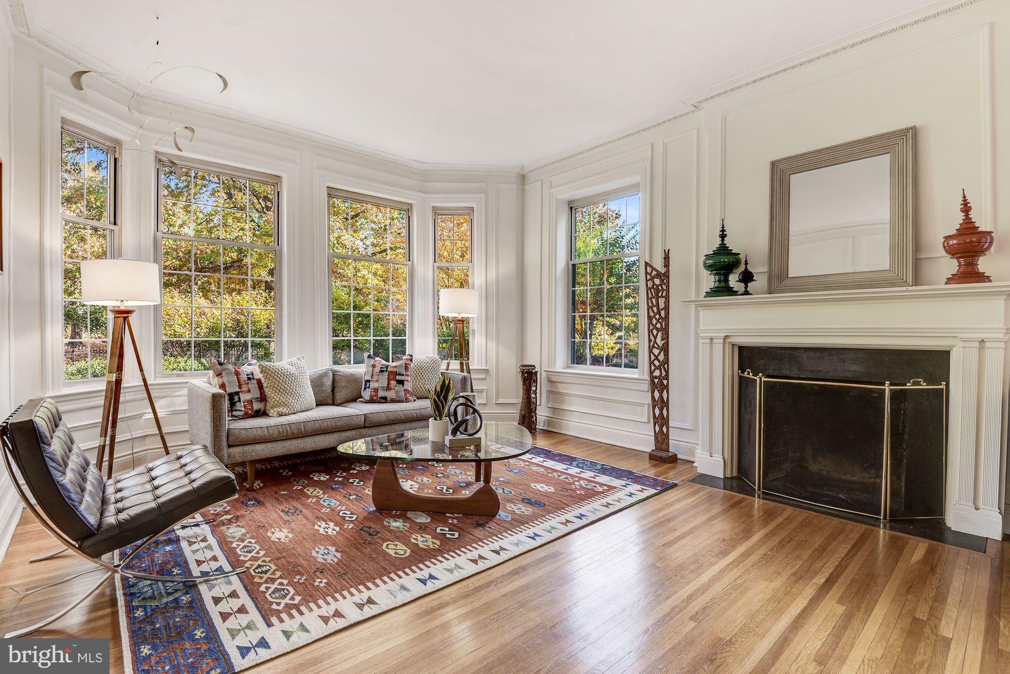 3230 Woodley Road Northwest Washington, DC 20008 - Photo 5 of 55 Living Room with wood burning fireplace