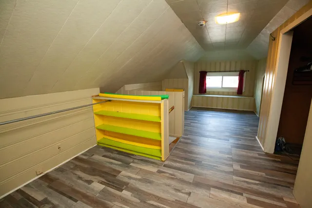 a view of room and wooden floor