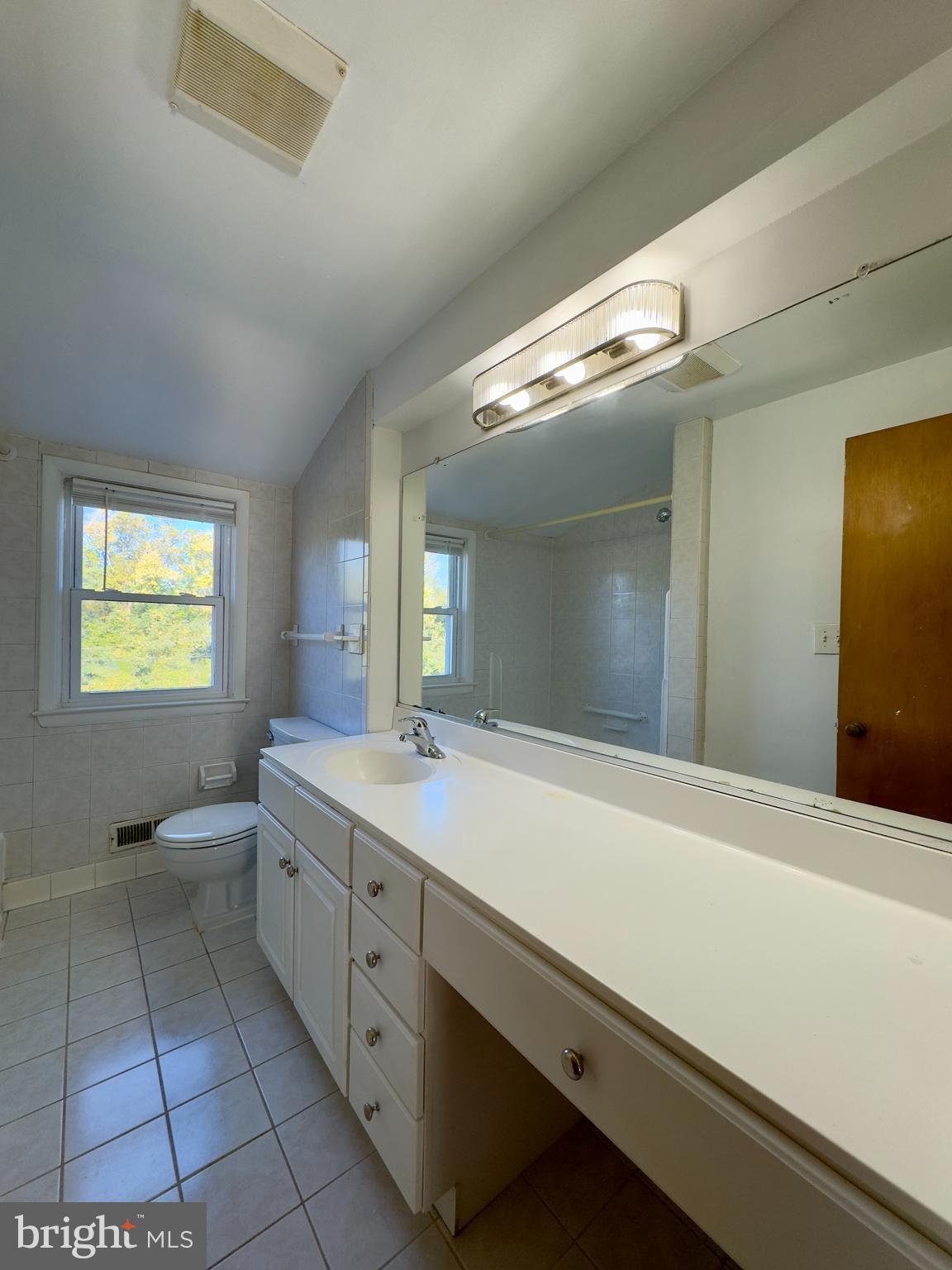 1011 Linden Avenue Baltimore, MD 21227 - Photo 3 of 20 a bathroom with a sink a toilet and a mirror