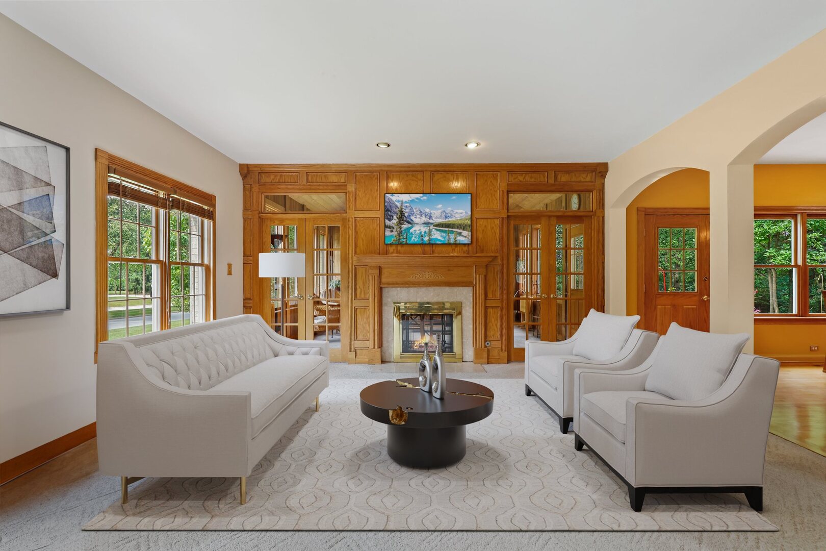 3048 Brampton Lane Dyer, IN 46311 - Photo 12 of 46 a living room with furniture and a fireplace