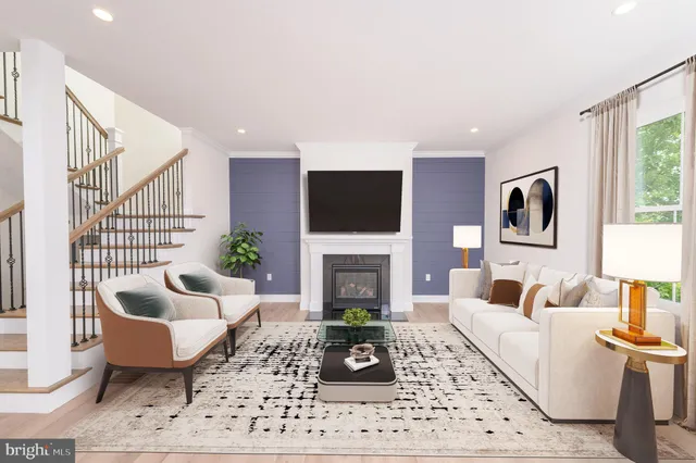 a view of a dining room with furniture and window