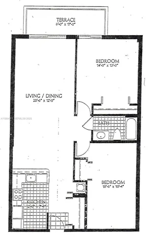a view of a patio with a table and chairs