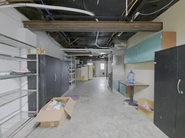 a view of storage and utility room