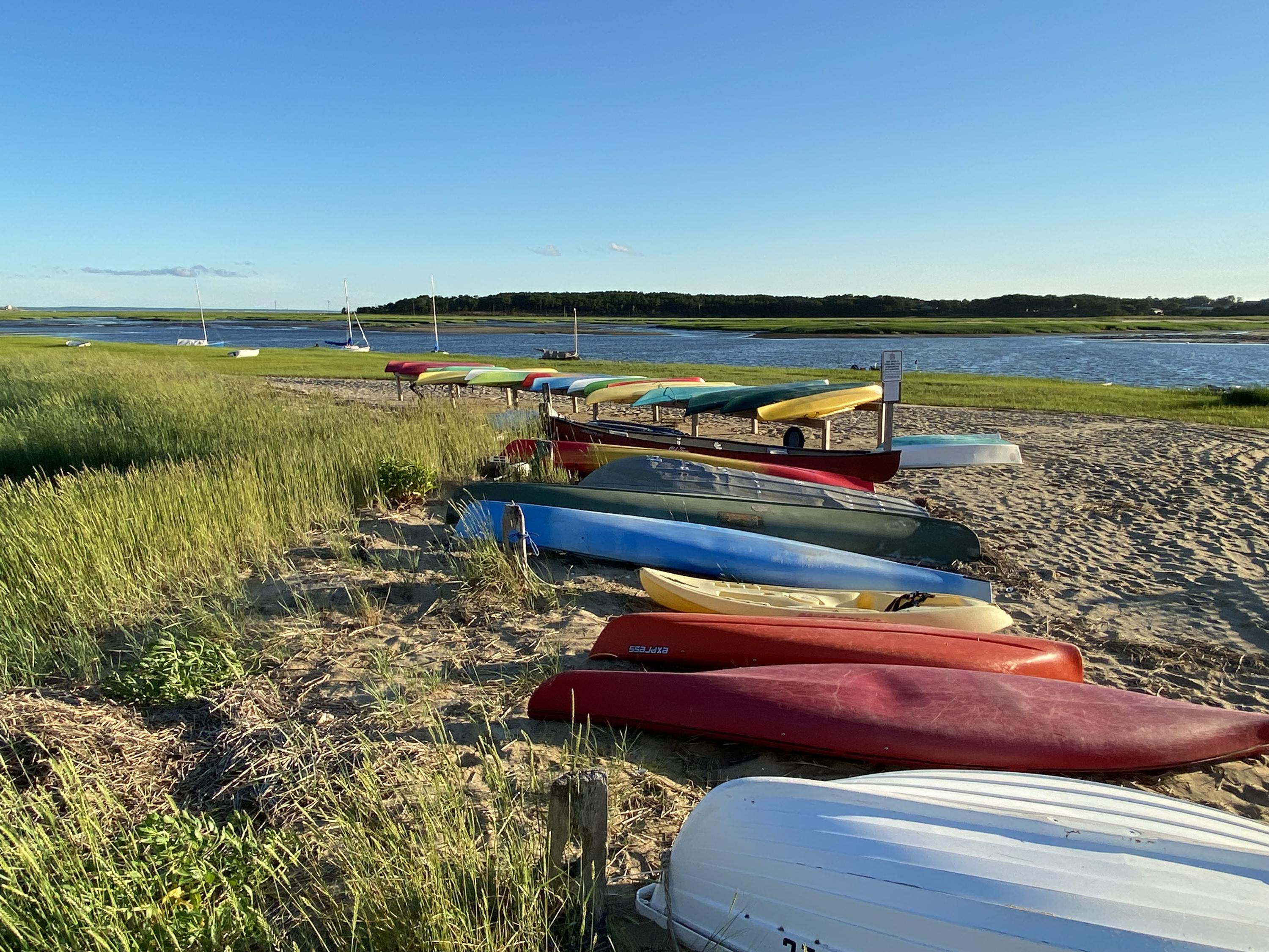 30 Warren Street Wellfleet, MA 02667 - Photo 28 of 47 a backyard of a house with a yard and lake view