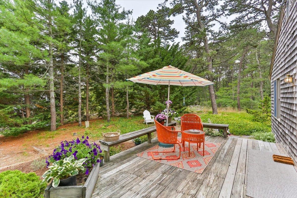 30 Warren Street Wellfleet, MA 02667 - Photo 38 of 47 a garden view with a seating space