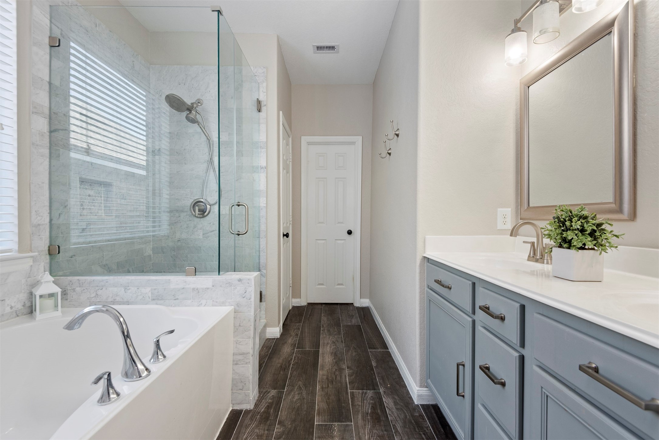 6211 Flagg Ranch Drive Spring, TX 77388 - Photo 25 of 36 Updated primary bathroom features a spacious vanity with modern finishes and ample counter space.