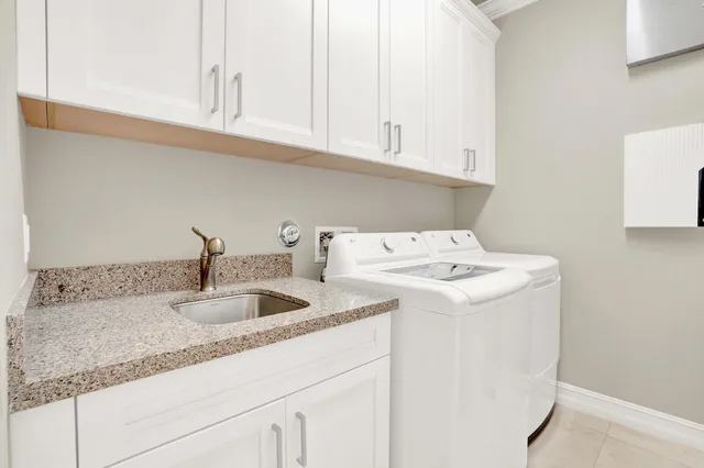 a view of a garden with houses