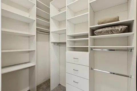 a close view of closet