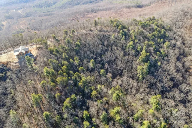 a view of a city and trees