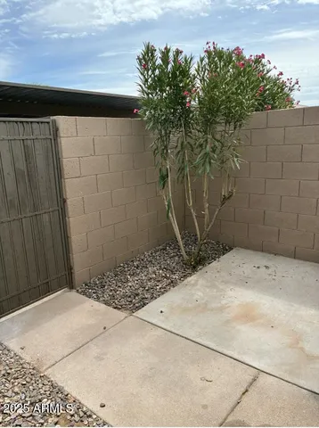 a backyard of a house